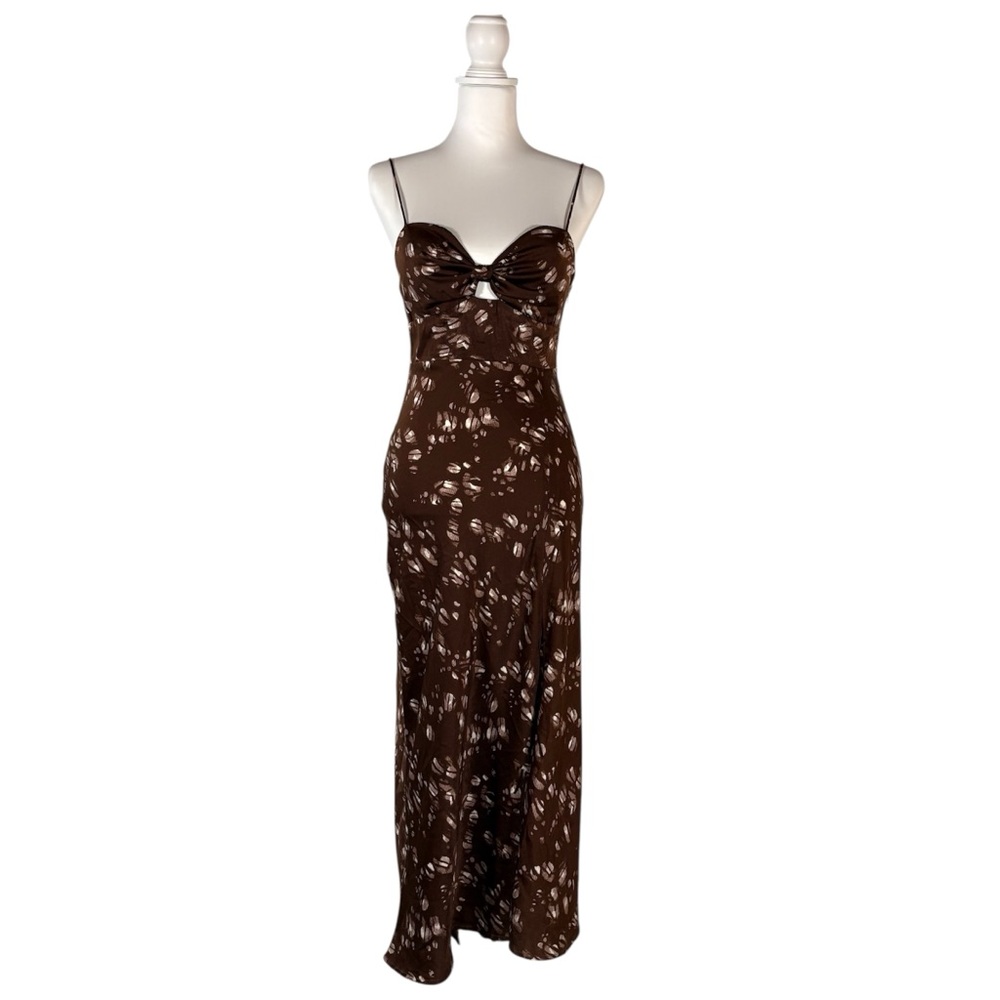 Hello Molly Gimme Whiplash Maxi Dress Women’s S Floral Sleeveless Slit Sexy Boho